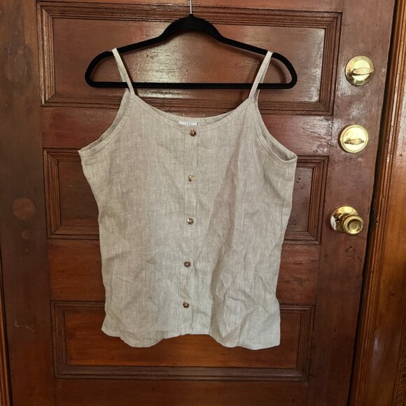 Sand Snow 100% Linen Cami Top - Picture 1 of 5